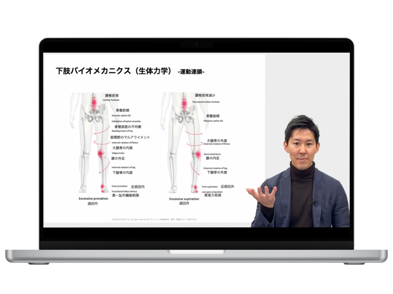 JPA式インソール療法® オンライン講義画面サンプル（講師スライド）